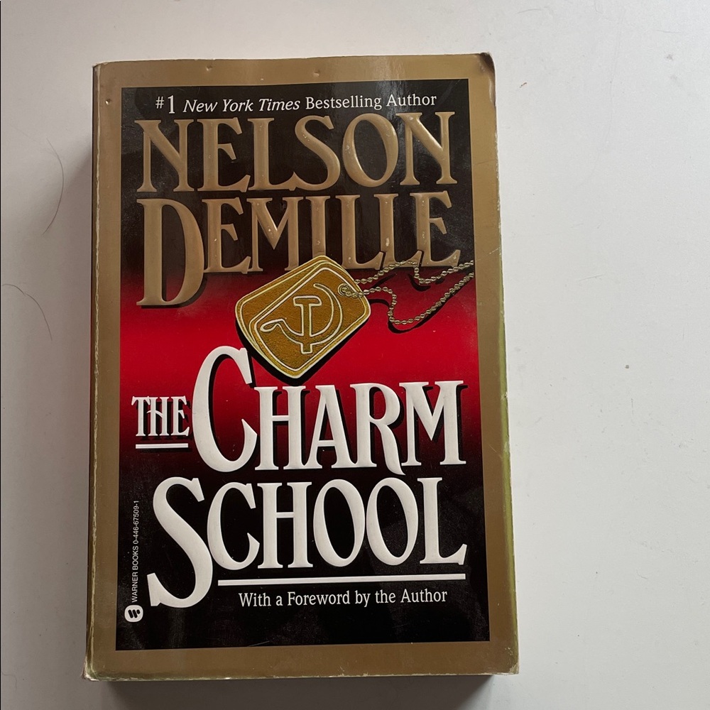 Nelson DeMille "The Charm School" Paperback - Gold, Red, Black